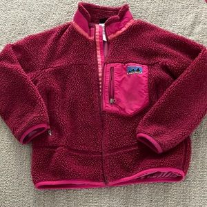 Girls Patagonia Fuchsia Sherpa Jacket Size M(Medium)